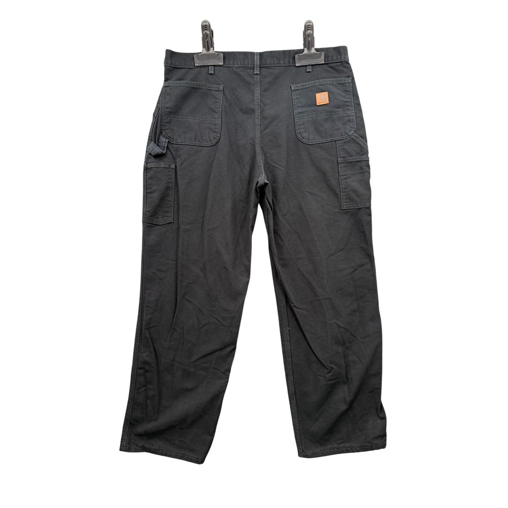 Carhartt B11 Work Pants Mens 42x32 Black Excellent Original Dungaree Fit Canvas - Picture 8 of 11